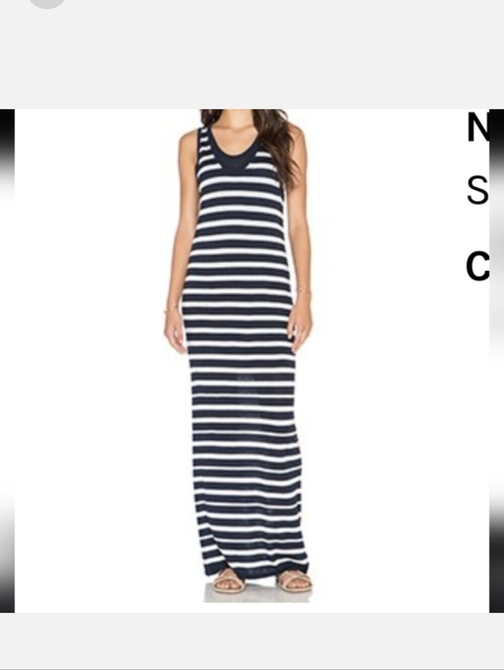 Splendid Striped Sleeveless Sweater Maxi Dress XS NWT